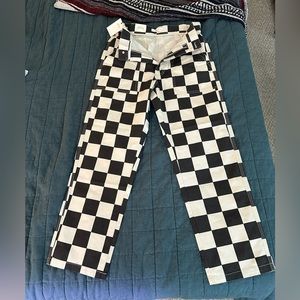 P&Co Black and White Checkerboard Pants